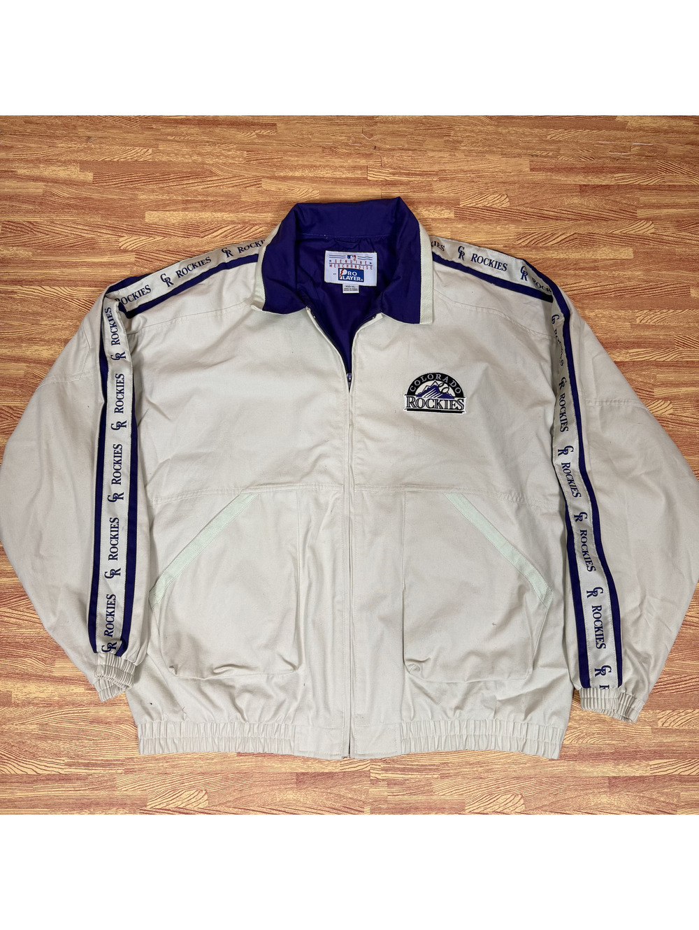 Vintage 90s Pro Player Colorado Rockies MLB Jacket XL USA Baseball